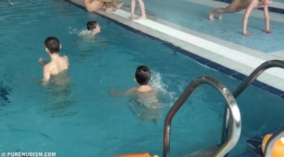 Poolside activities 1 Full HD Nudism naturism club
