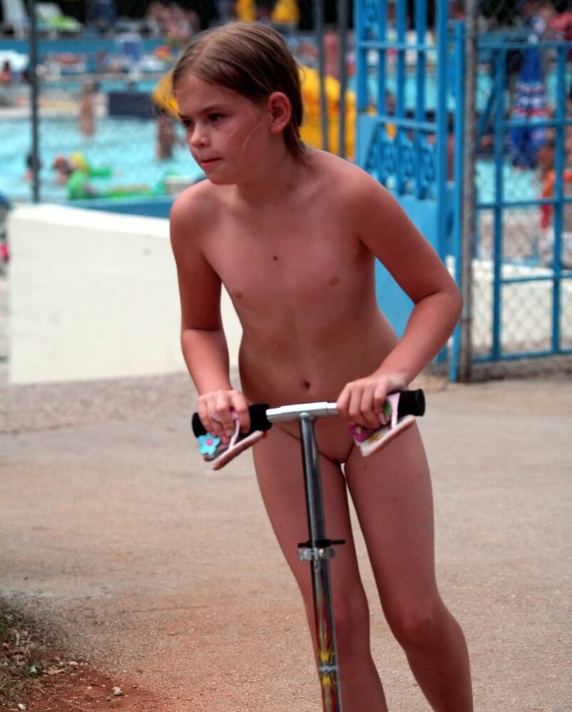Pool-Side Naturist Scooter pics Nudism naturism club