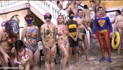 Body paint award lines Full HD Nudism naturism club