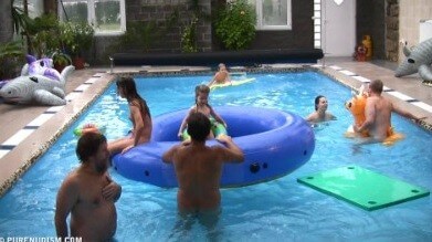 Piano pool and tennis Full HD Nudism naturism club