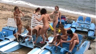 A group of naturists at sea Nudism naturism club