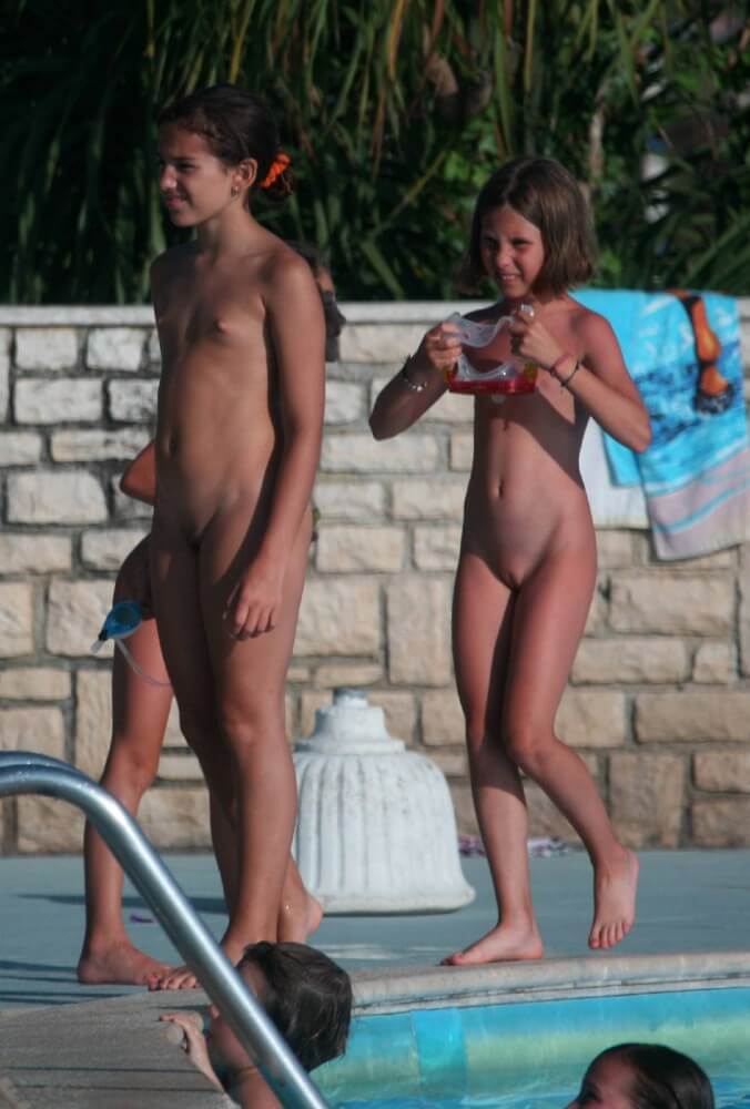 Two Poolside Nudist Girls pics Nudism naturism club