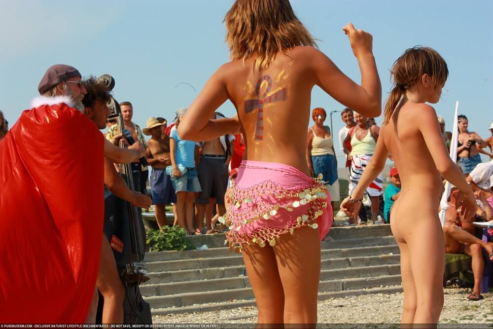 Colorful Carnival Dancing photos Nudism naturism club