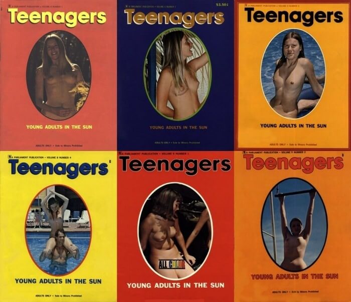 Teenagers magazines: Young adults in the sun Nudism naturism club